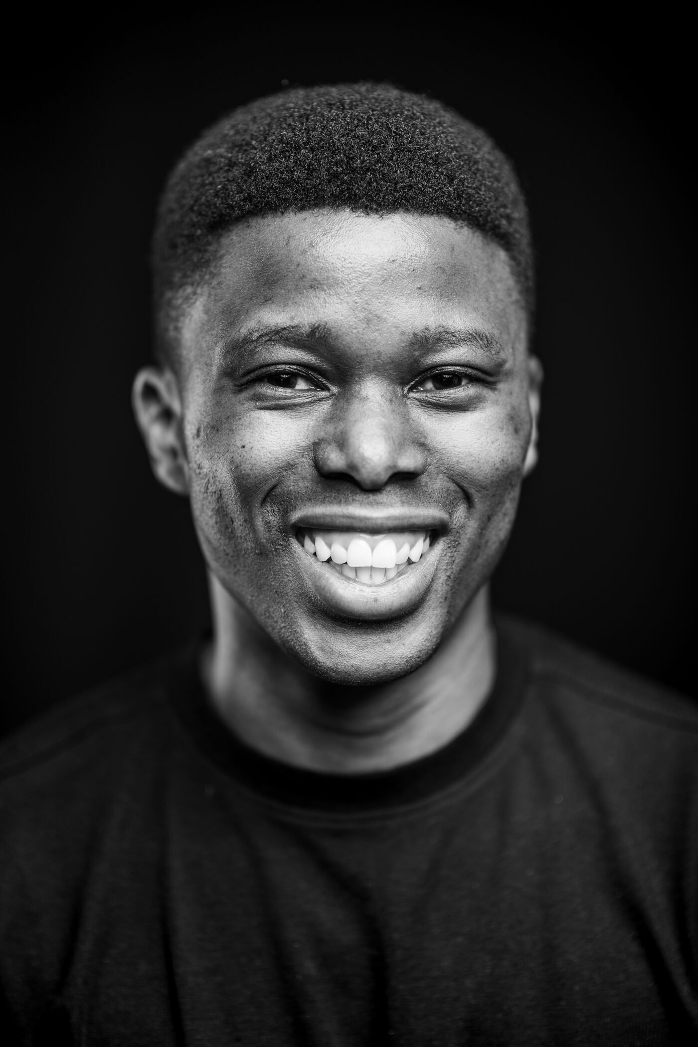 Thabiso Khambule - black and white portrait